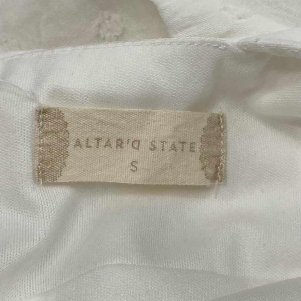 Altar'd State White High-Low Ruffle Midi Dress - Picture 8 of 10